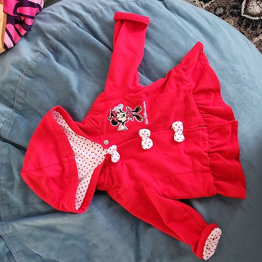 Minnie Mouse Button Hooded Sweatshirt
